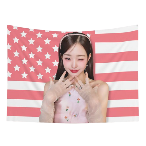Poster Drapeau Américain KPOP - Groupe IVE