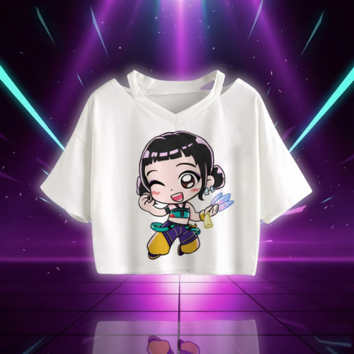 Crop T-shirt Animé KPop Demon Hunters Huntrix