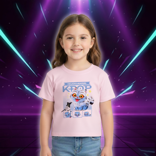 2025 Hot Movie Soft Cotton Baby Girls T Shirt Children's Clothing KPop Demon Hunters Fans Gifts Kids Clothes Fashion Casual Tops