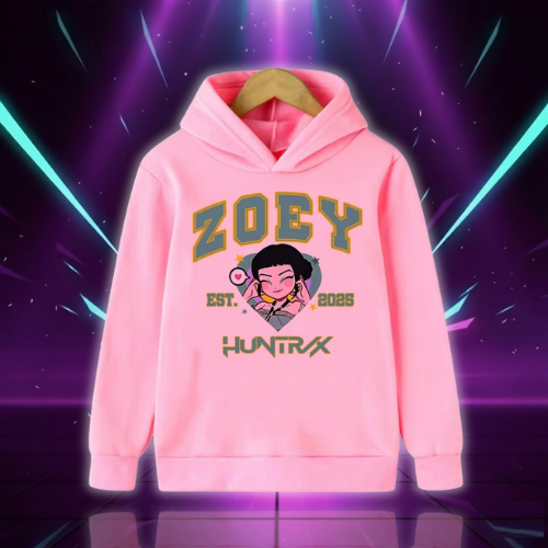 2025 KPop Demon Hunter Cartoon Girls Boy Hooded Sweatshirt Warm Children's Korean Fashion Casual Tops Casual Girls Clothing