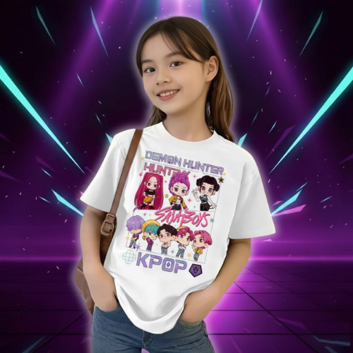 T-shirt Blanc KPop Demon Hunters Enfant