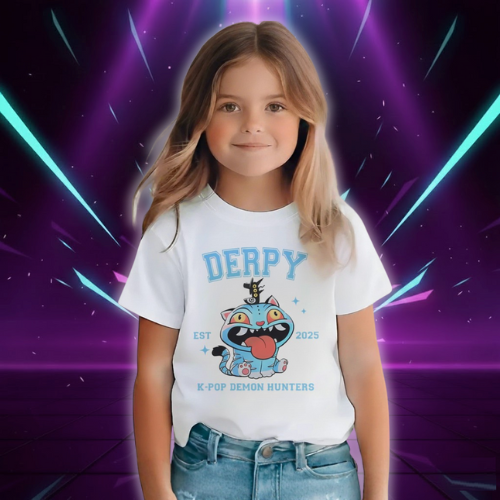 T-shirt KPop Kawaii Derpy Tiger pour Enfant