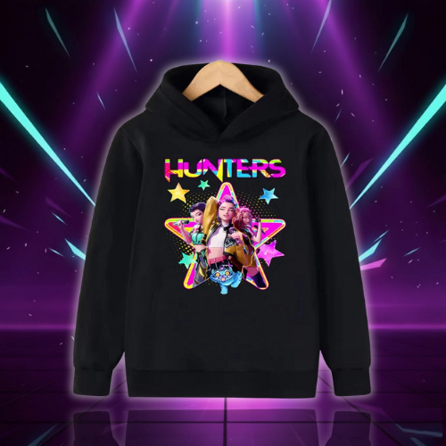 Sweat à Capuche Noir Huntrix Demon Hunters