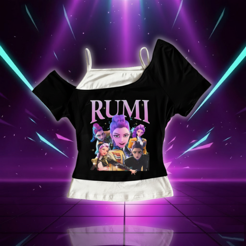 T-shirt Animé Y2K KPop Rumi Hutrix