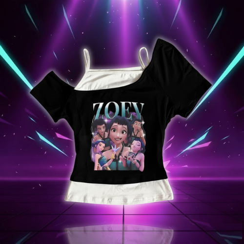 T-shirt Animé Y2K KPop Zoey Hutrix