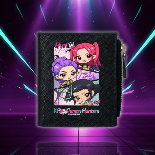 Anime Movie KPop Demon Hunters Mira Zoey Rumi Cosplay Wallet Student Coin Purse Card Packs Halloween Carnival Party Props Women