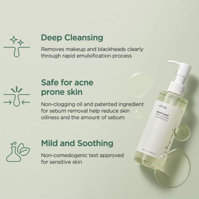 [Anua] Huile Nettoyante Contrôle de Pores Heartleaf