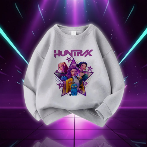 Casual Unisex  Boys Girls Movie Fans Gift Hoodie Manga Kids Huntrix Kpop Demon Hunters Children's Sweatshirt Cute Tiger Hoody (Copie)