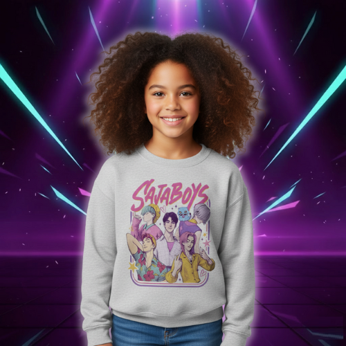 Casual Unisex  Boys Girls Movie Fans Gift Hoodie Manga Kids Huntrix Kpop Demon Hunters Children's Sweatshirt Cute Tiger Hoody