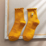 Chaussette Coreenne Fleurie