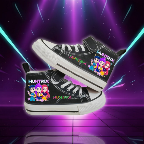 Children's Canvas Shoes High-Top Kpop Demon Hunter Girls Sneakers Breathable Kids sports Shoes Student Running Tennis Shoe (Copie)