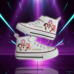 Children's Canvas Shoes High-Top Kpop Demon Hunter Girls Sneakers Breathable Kids sports Shoes Student Running Tennis Shoe