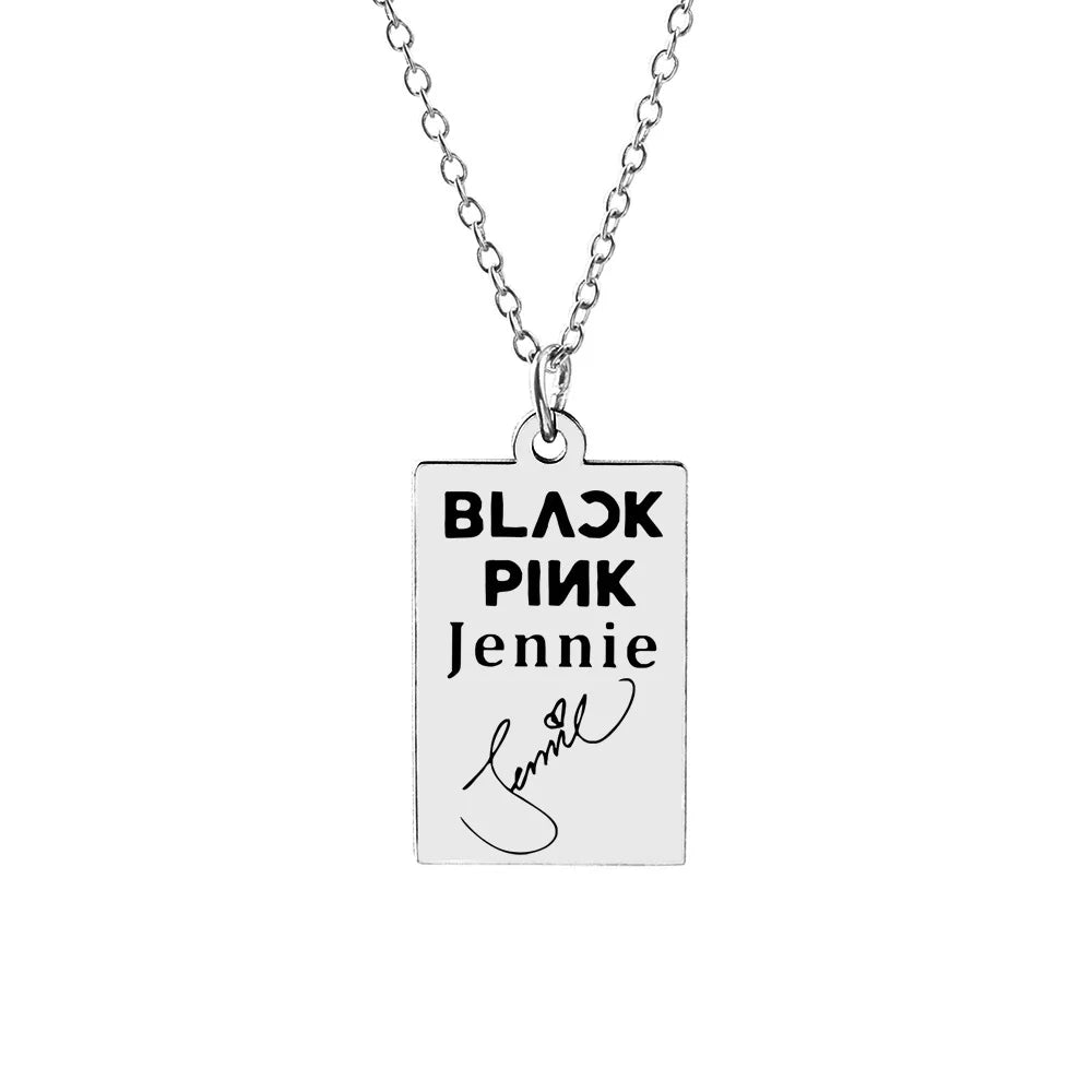Collier Argenté Blackpink - Jennie