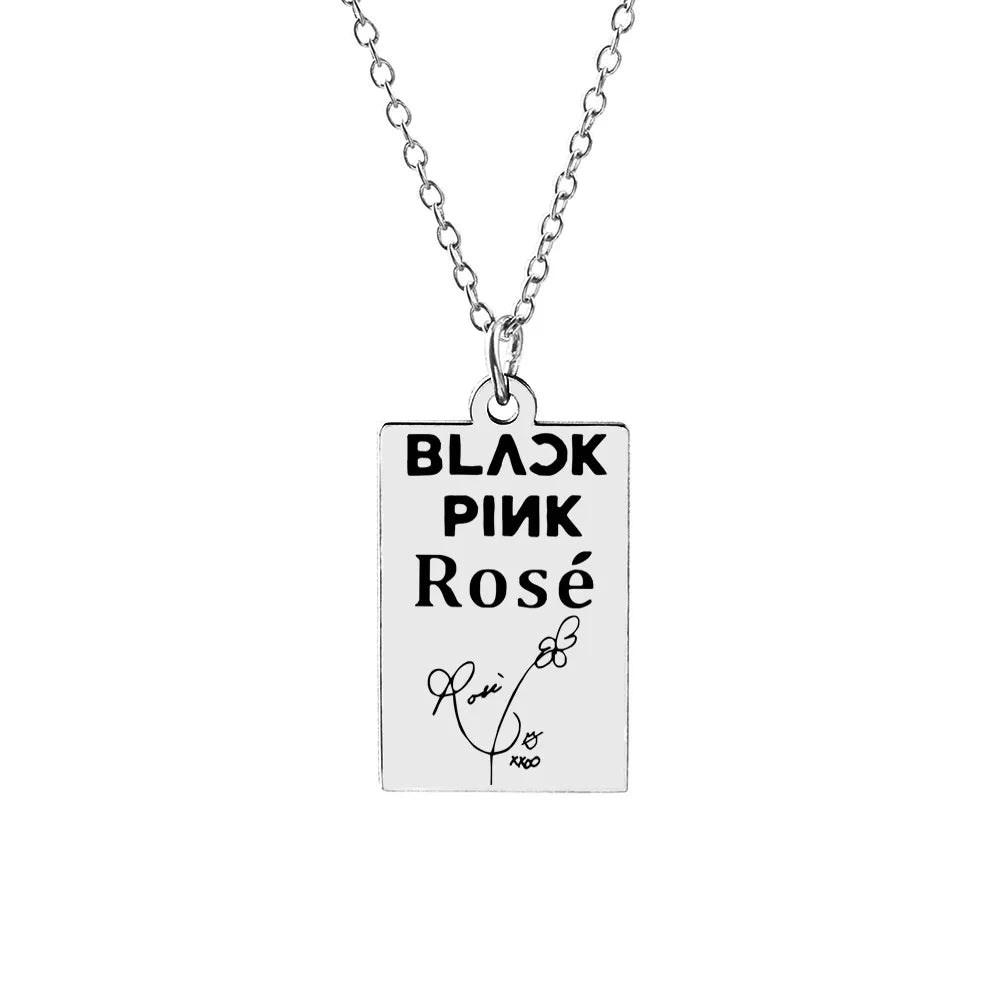 Collier Argenté Blackpink - Rosé