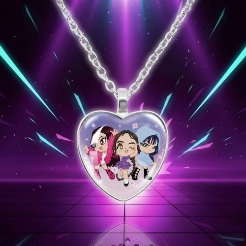 Collier KPop Demon Hunters Pendentif Coeur