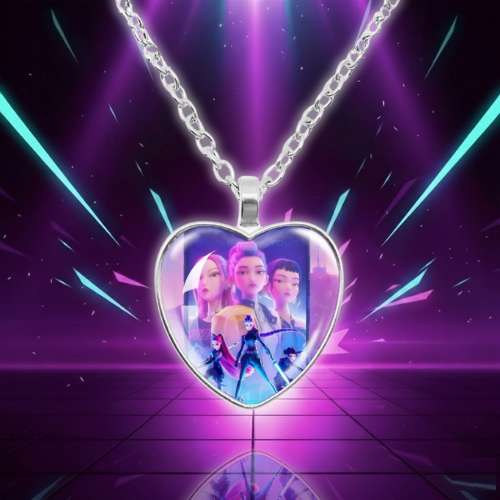 Collier KPop Demon Hunters Pendentif Coeur