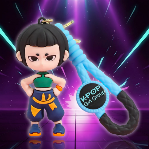 Creative Kpop Demon Hunters Little Tiger Keychain Pendant Cartoon Anime Monster Hunt Girl Key Ring Bag Hanging Decoration Gift