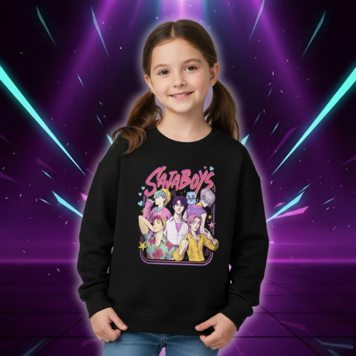 Crew Neck Kid Hoodie Movie Unisex Hoodies Manga Kids Kpop Demon Hunters Children's Sweatshirt Cute Tiger Hoody for Boys Girls (Copie)