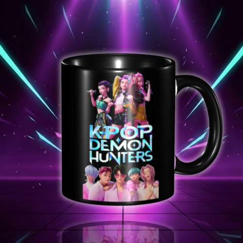 Funny Kpop Demon Hunters Huntrix Kpop Demon Hunters Huntrix Coffee Cup Home 2025 Movie Derpy Tiger 2025 Movie Derpy Tiger Mugs (Copie)