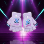 K-pop Demon Hunters Anime Gloves Unisex Kids Half Finger Flip Gloves Winter Warm Fashion Accessories Christmas Birthday Gifts