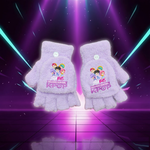 K-pop Demon Hunters Anime Gloves Unisex Kids Half Finger Flip Gloves Winter Warm Fashion Accessories Christmas Birthday Gifts