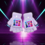 K-pop Demon Hunters Anime Gloves Unisex Kids Half Finger Flip Gloves Winter Warm Fashion Accessories Christmas Birthday Gifts