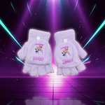 K-pop Demon Hunters Anime Gloves Unisex Kids Half Finger Flip Gloves Winter Warm Fashion Accessories Christmas Birthday Gifts