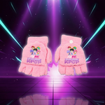 K-pop Demon Hunters Half Finger Flip Gloves Cute Girl Warmth Touchable Screen Knitted Glove Fashion Cartoon Anime Winter Gift