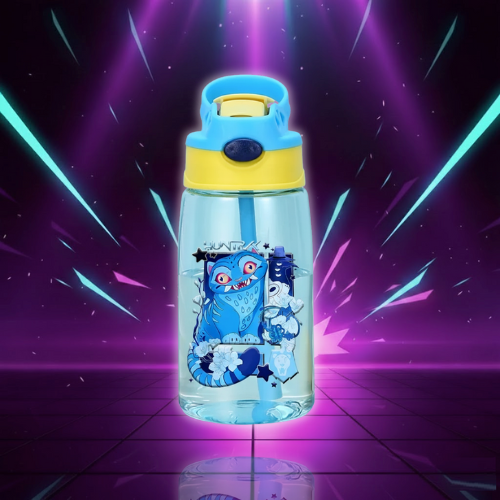 KPop Demon Hunters Gradient Water Bottles 480ml High-capacity Drinking Straw Cup Kid Portable Girl Outdoor Bottle Office School