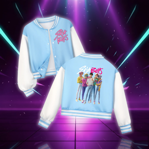 KPop Demon Hunters Saja Boys Children Hoodies Baseball Uniform Jacket And Pants Sets for Boys Girls Fashion Cartoon Sweatshirts