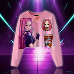 Kids Kpop Demon Hunters Spring Autumn Cartoon crop Hoodie Sweatshirts Fashion Casual Anime Family Style Little Kid Clothes (Copie)