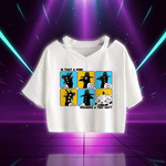 Kpop Demon Hunters Girls O-Neck Casual Women Summer Shirts Crop T-shirt (Copie)