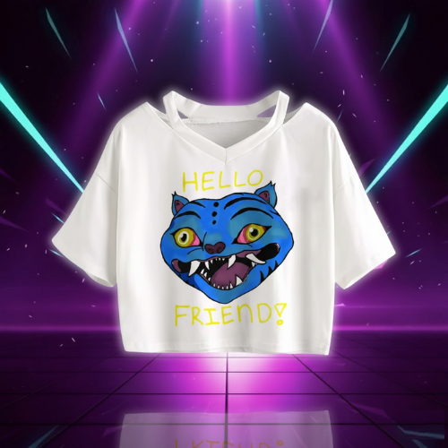 Kpop Demon Hunters Girls O-Neck Casual Women Summer Shirts Crop T-shirt (Copie)