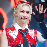 Lunettes de Soleil Ovales Rouge Felix - Groupe Stray Kids