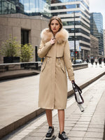 Manteau Coréen Col Fourrure