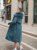 Manteau Coréen Col Fourrure