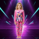 Movie Kpop Demon Hunters Kids Clothes Set Pajamas Sets Boys Daily Nightgowns Girls Long Sleeve T Shirt+Pants 2pcs Set