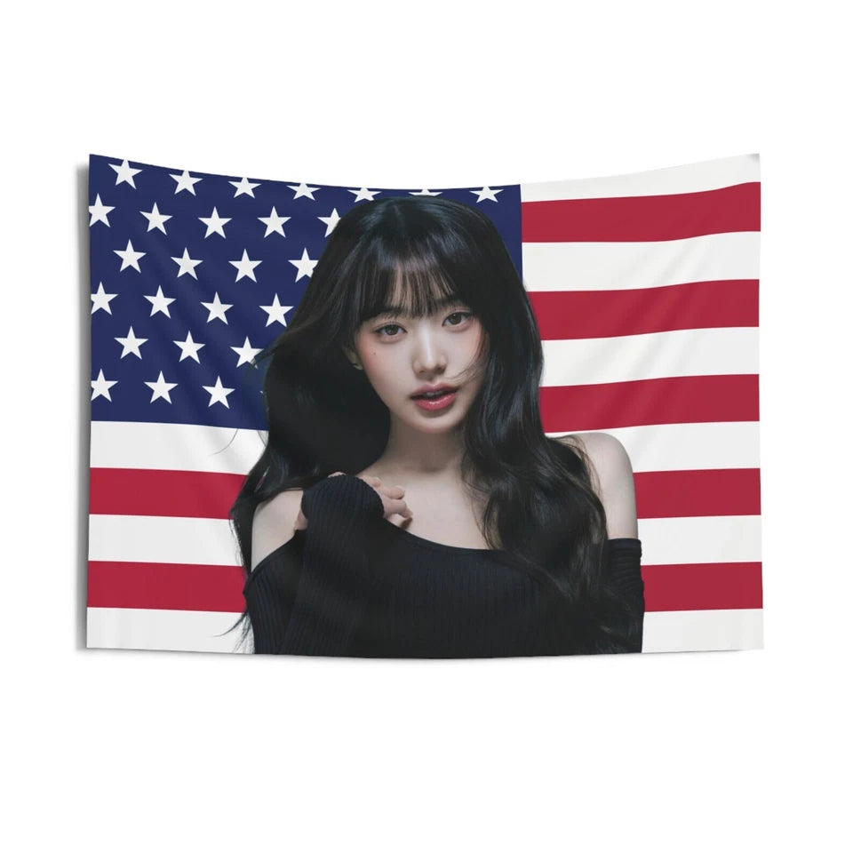 Poster Drapeau Américain KPOP - Groupe IVE