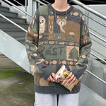 Pull Coréen Homme Imprimé