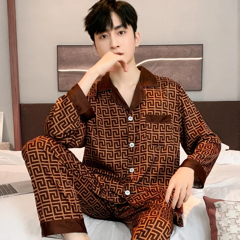 Pyjama Korean Homme Marron