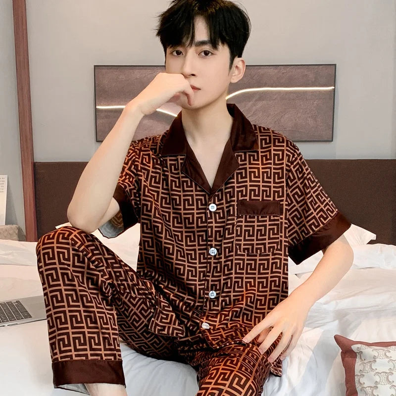 Pyjama Korean Homme Marron