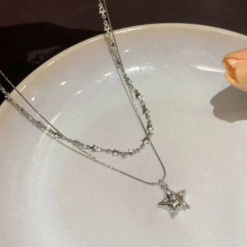 Collier Etoile Argenté LeeKnow - groupe Stray Kids