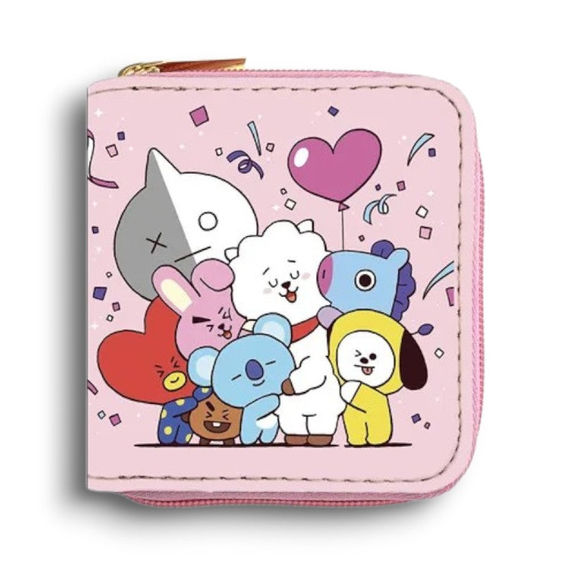 Portefeuille KPOP Animé - groupe BT21