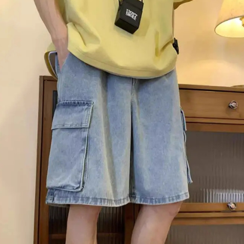 Short Jean Cargo Noir Jeongin - Groupe Stray Kids