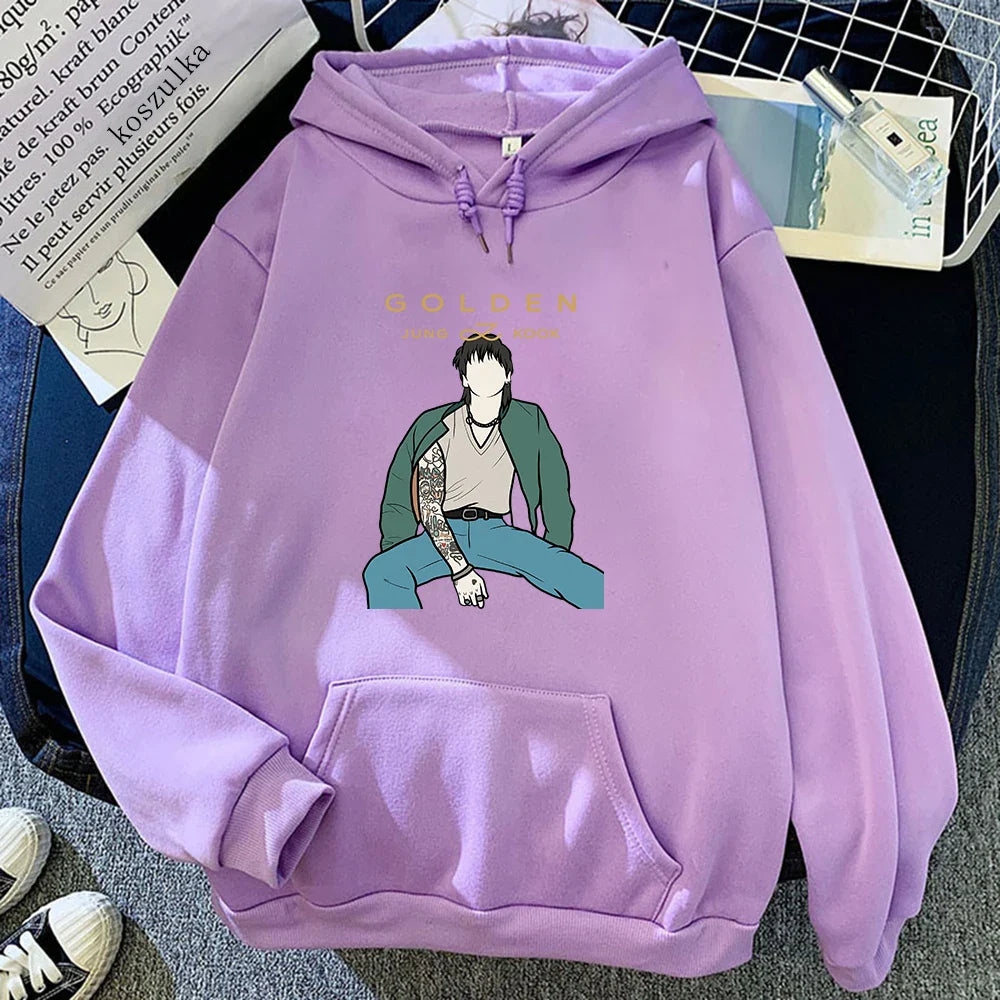 Sweat à Capuche Oversize Golden - BTS