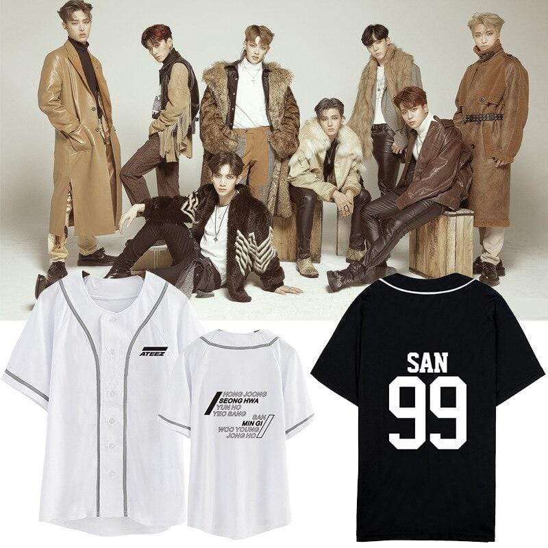 T-Shirt Ateez Cardigan Noir