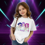 T-shirt Blanc KPop Demon Hunters Huntrix Enfant