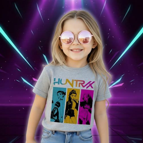 T-shirt KPop Demon Hunters Huntrix pour Enfant
