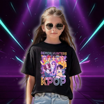 T-shirt Noir KPop Demon Hunters Enfant