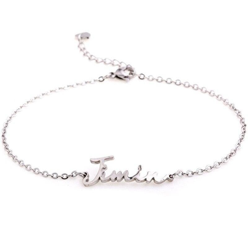 Bracelet ajustable argenté BTS